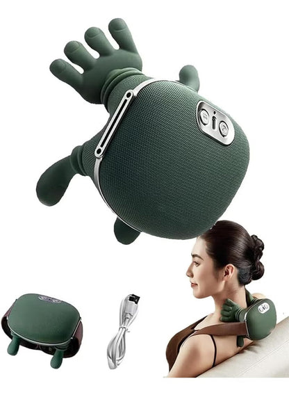 Neck and Shoulder Massager - Deep Tissue Relax Tool, Rechargeable Cordless Neck Massager with 2 Mode Heat